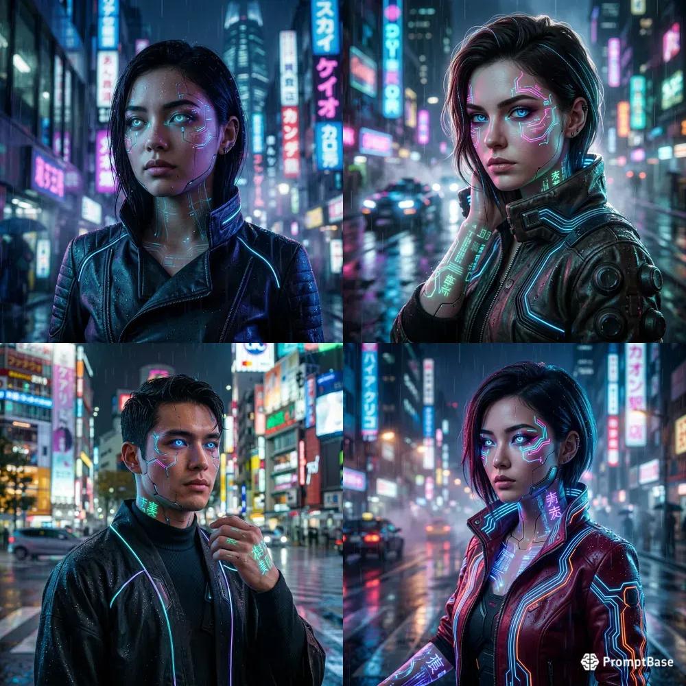 Ultrarealistic Cyberpunk Portrait Masters