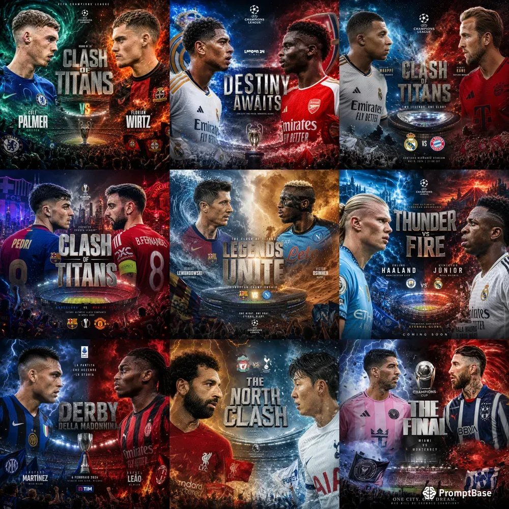 Epic Football Rivalry Posters