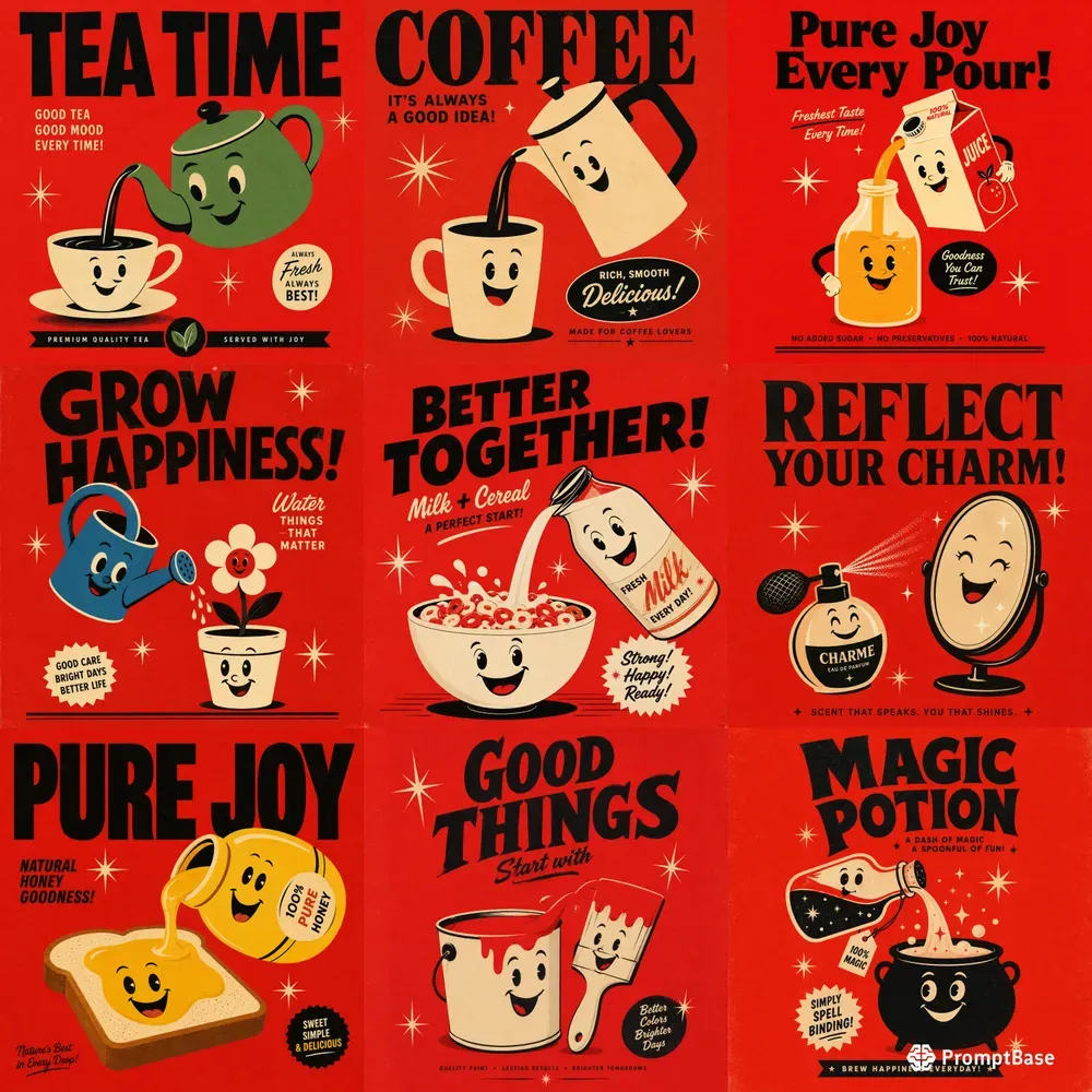 Retro Minimalist Vintage Poster Packs