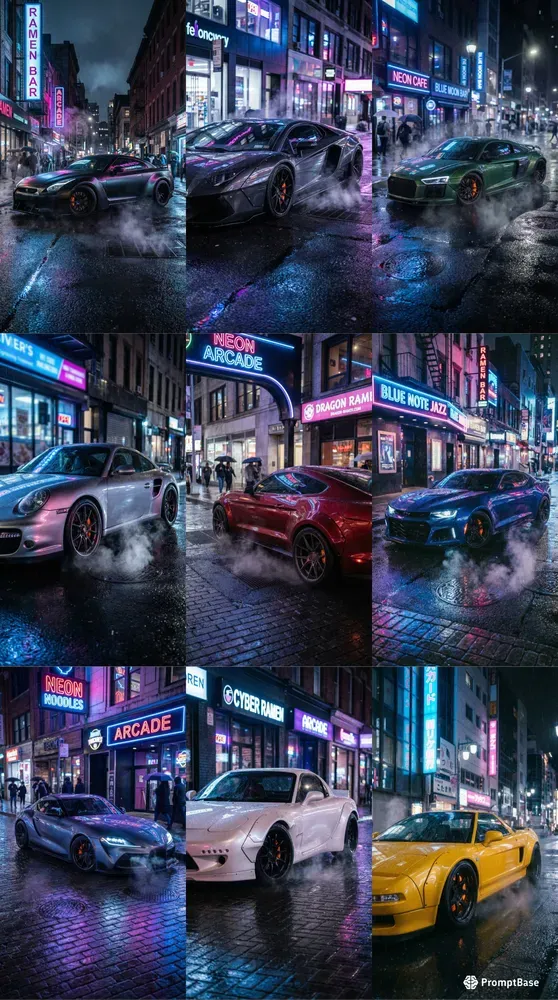 Cinematic Neon Night Auto Style