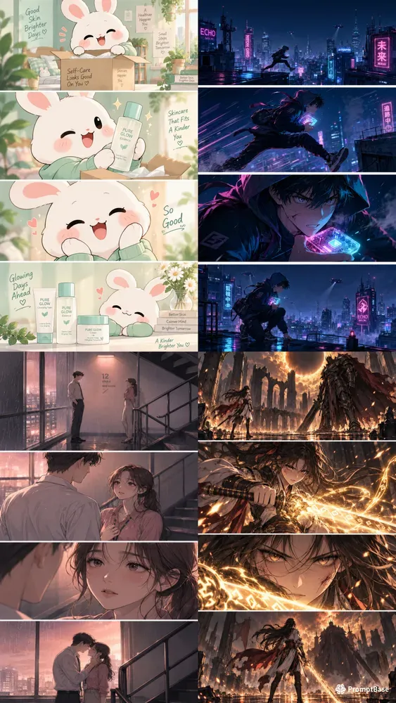 Webtoon Vertical Scroll Panels