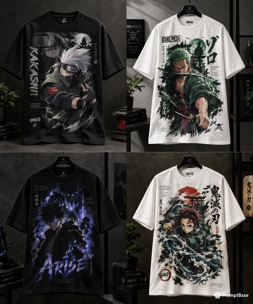 Anime Character Tshirt Poster Mockups