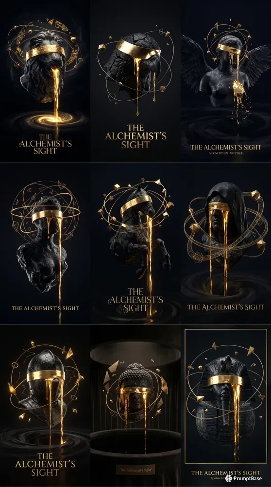 Obsidian Gold Luxury Poster Art