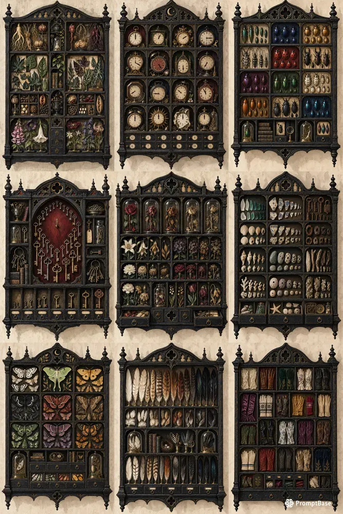 Halloween Cabinet Portrait Art Prints
