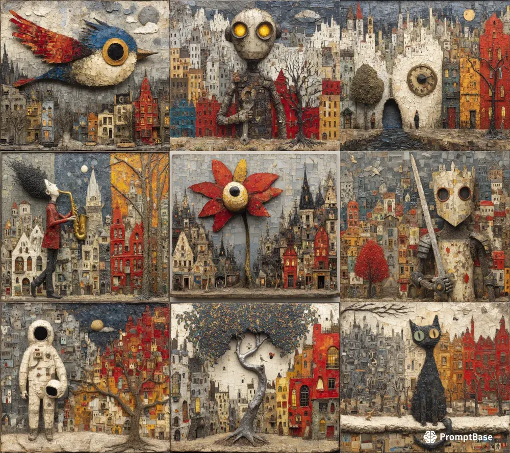 Textural Duality Symbolic Art