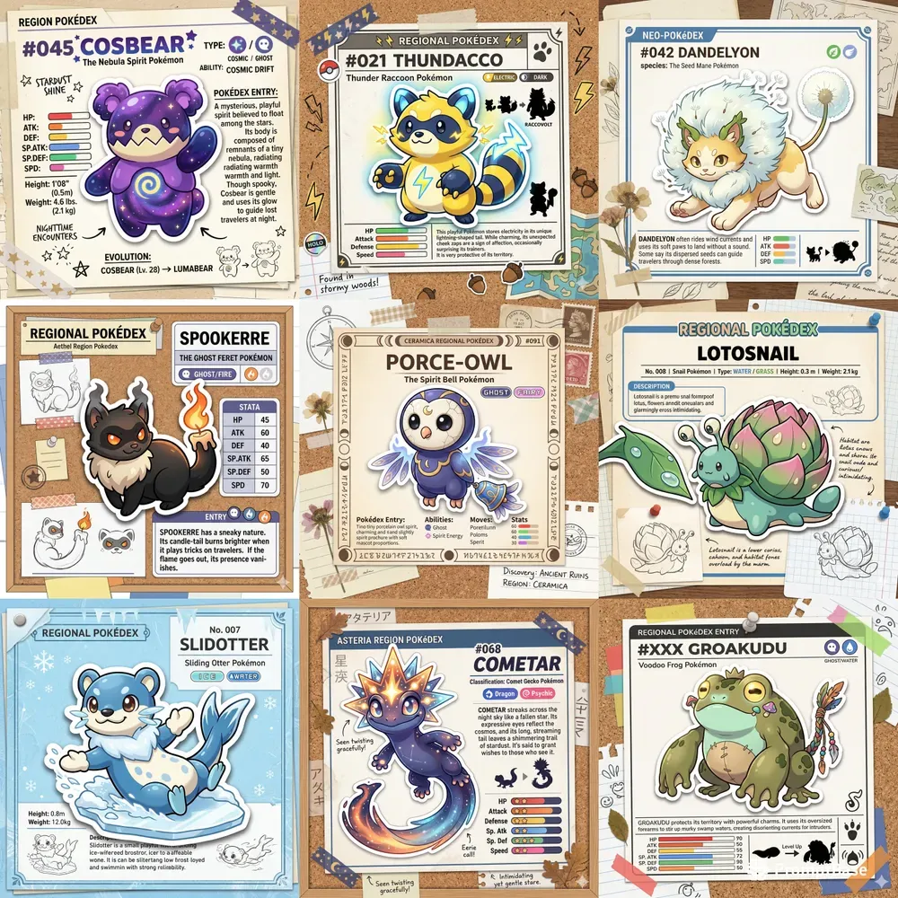 Highquality Fakemon Creature Designs