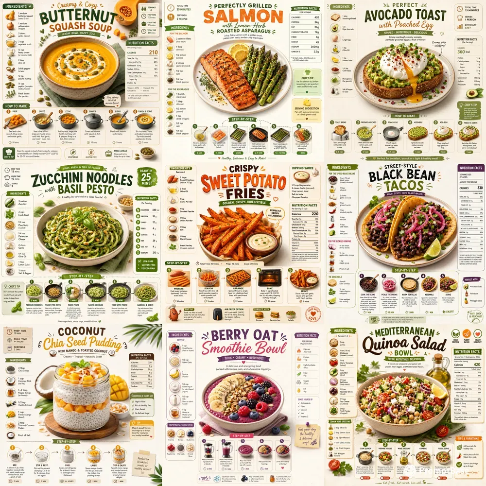 Healthy Recipe Infographics
