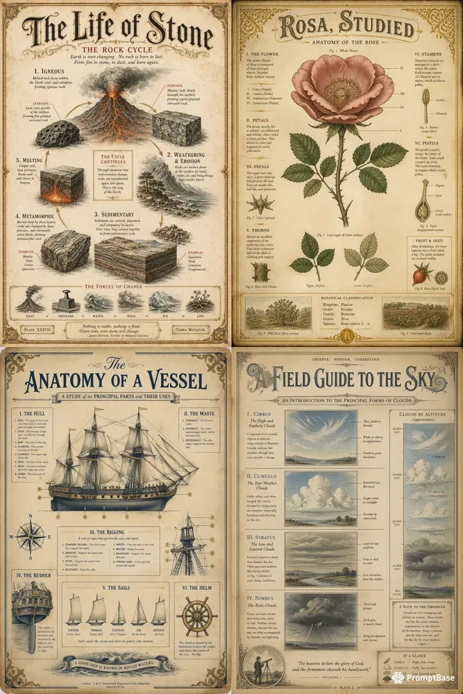 Vintage Encyclopedia Infographics