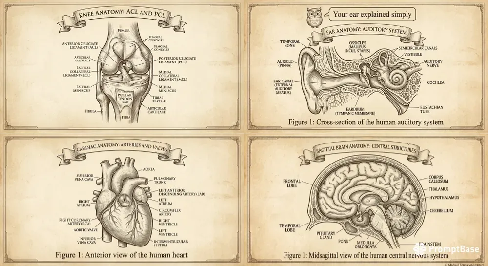 Vintage Medical Diagram Generator