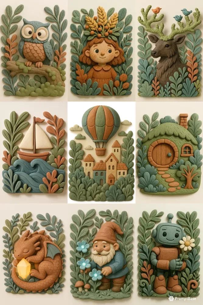 Whimsical Claymation Storybook Dioramas