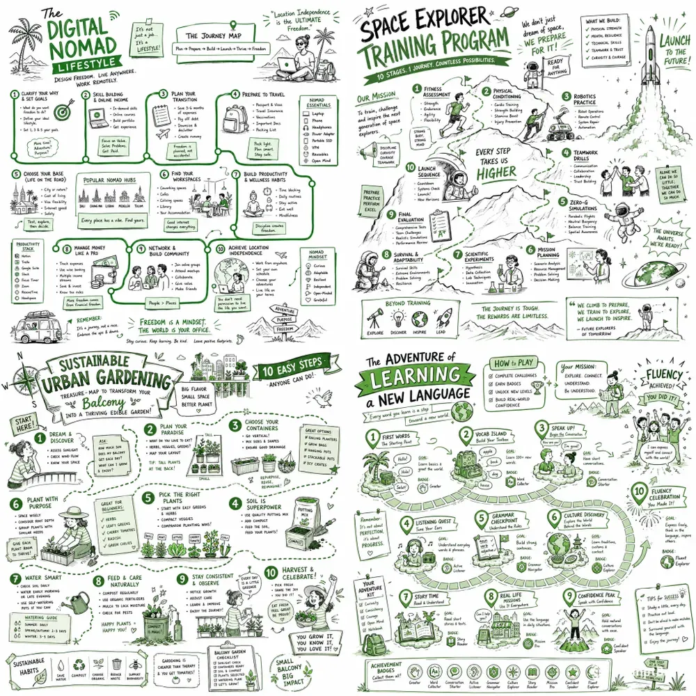 Green Journey Steps Guides