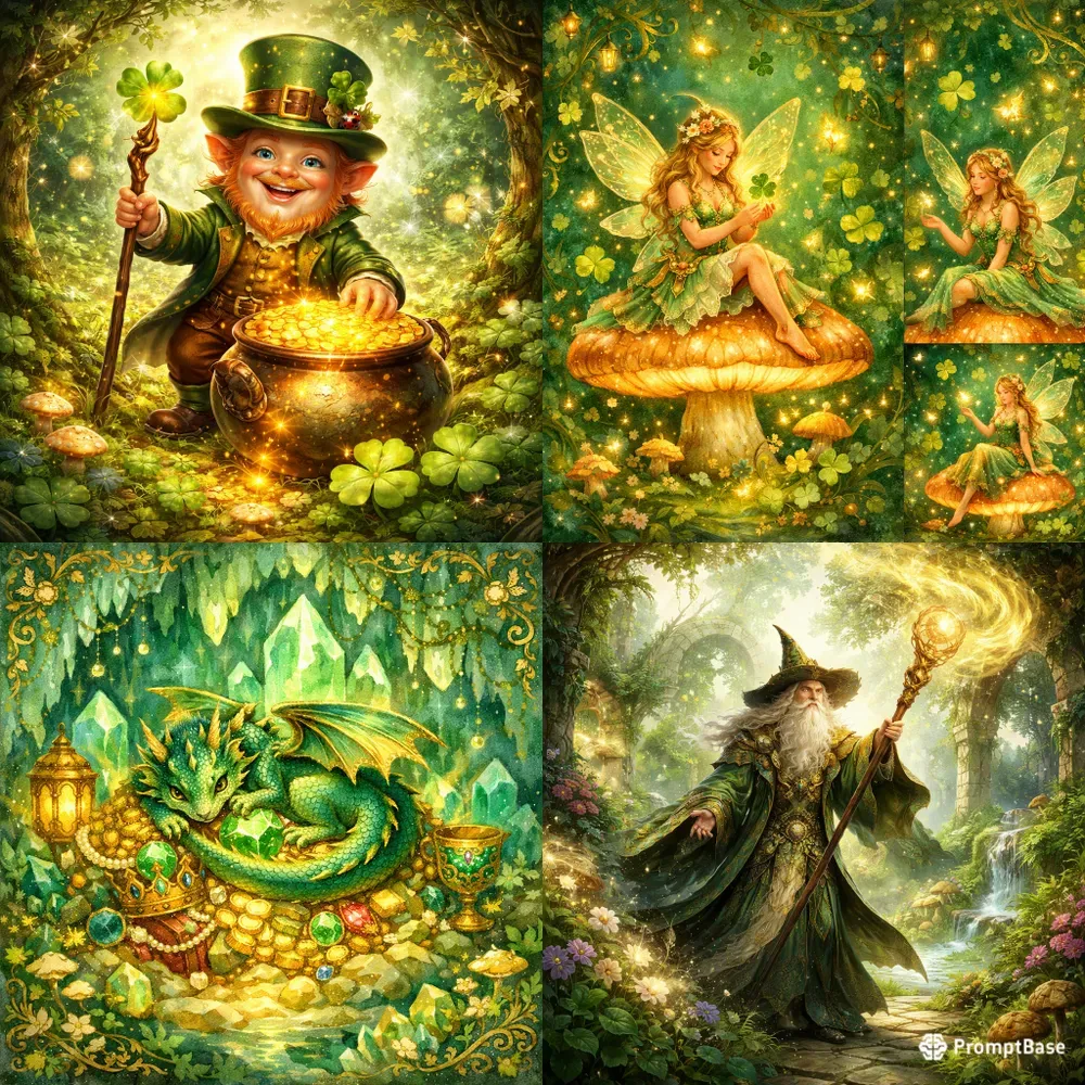 Enchanted Emerald Fantasy Illustrations