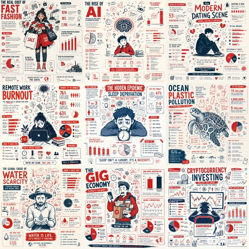 Editorial Doodle Infographics