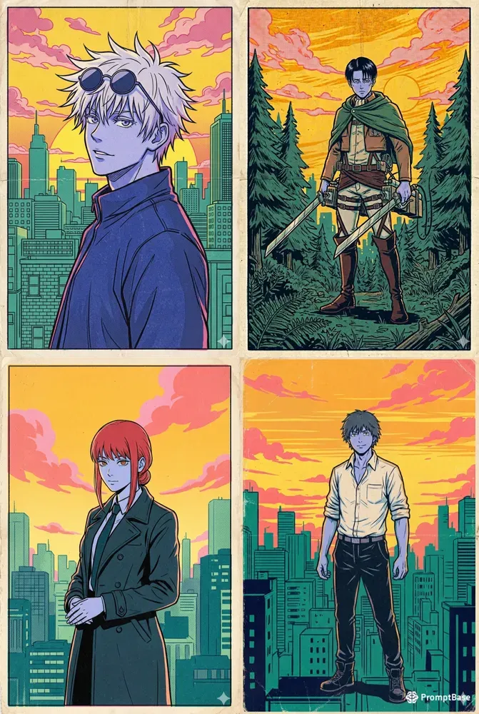 Neonretro Anime Risographs 80s