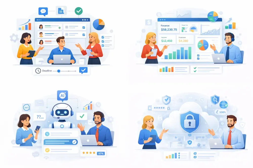 Saas Landing Page Illustrations