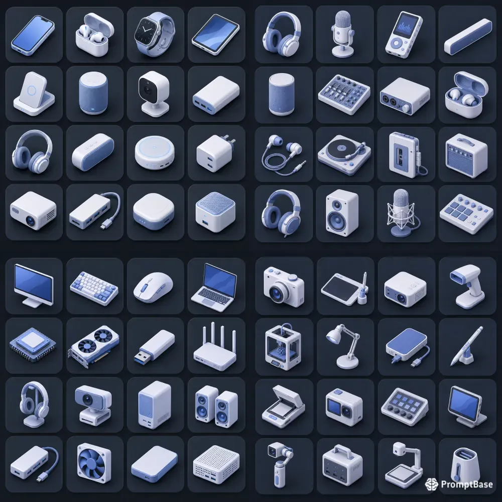 Futuristic Isometric Tech Icon Sets