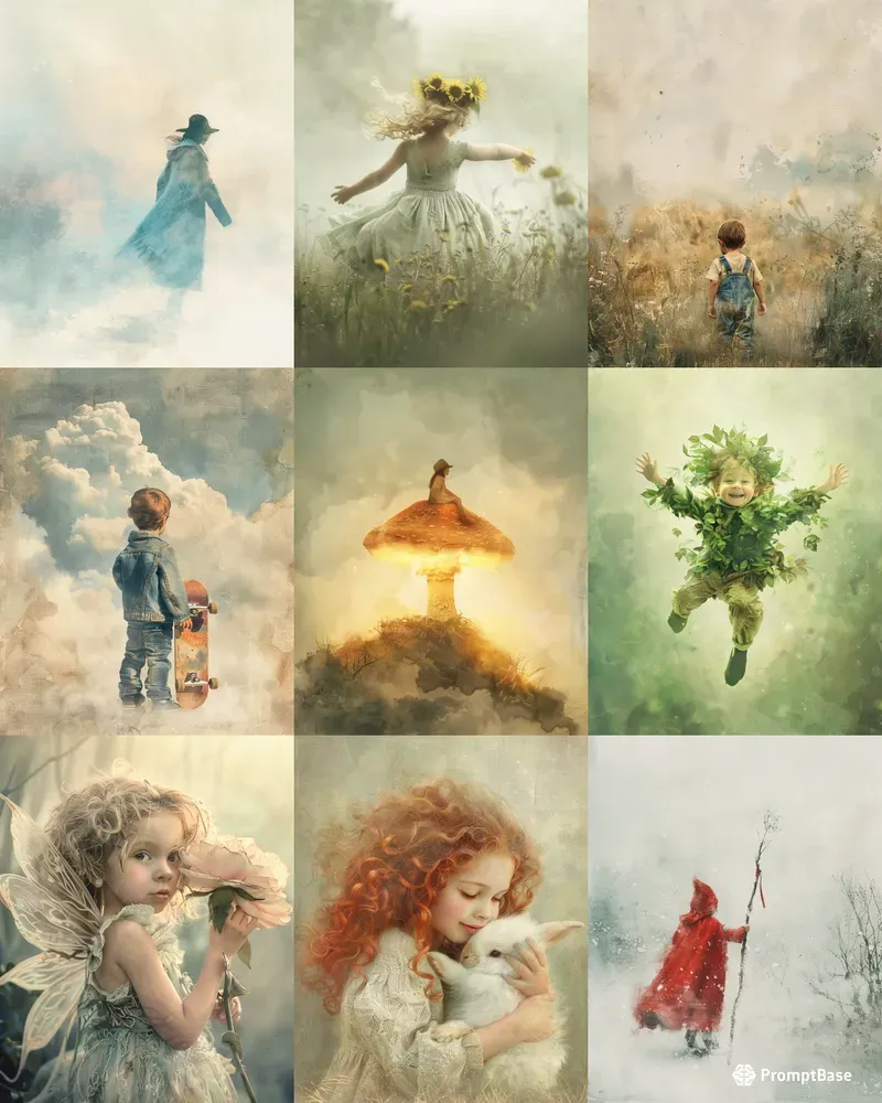 Ethereal Vintage Storybook Illustrations