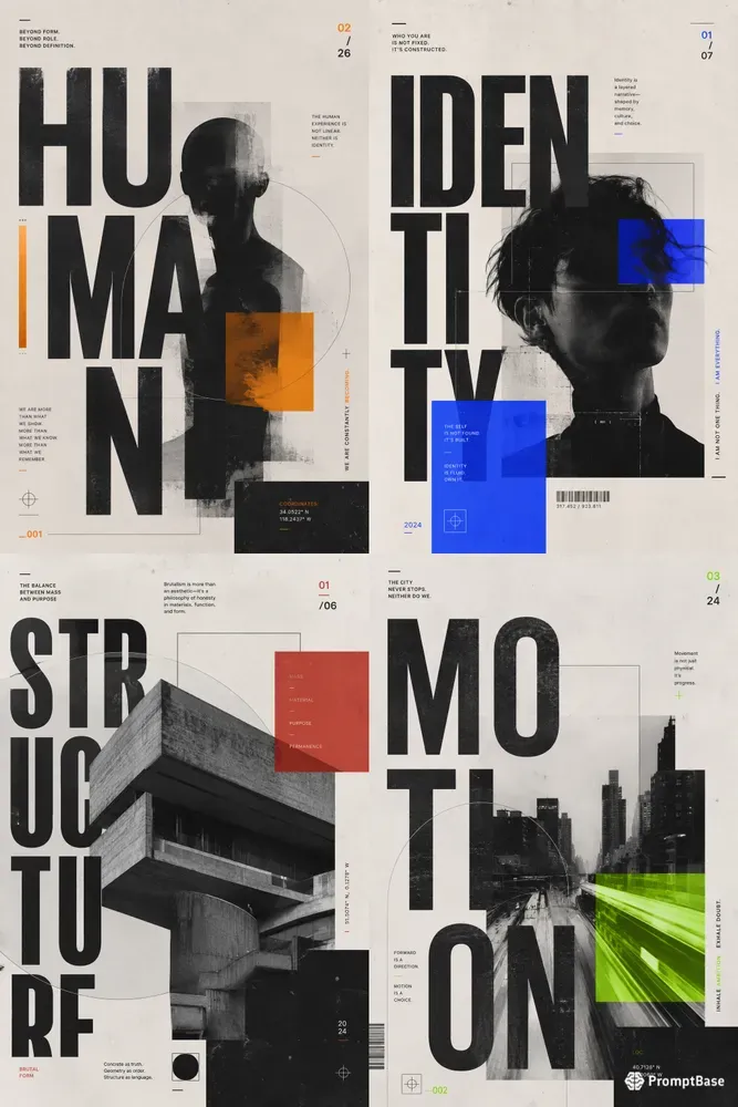 Typography Collage Wall Art