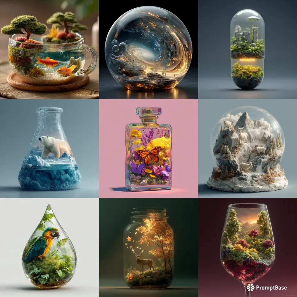 Surreal Glass Ecosystem Miniatures