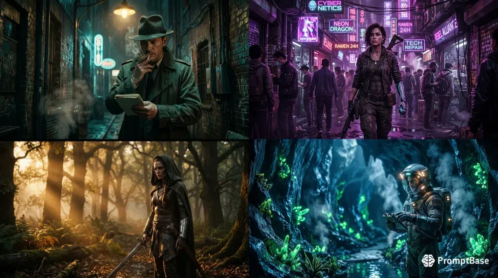 Ultrarealistic Cinematic Movie Stills