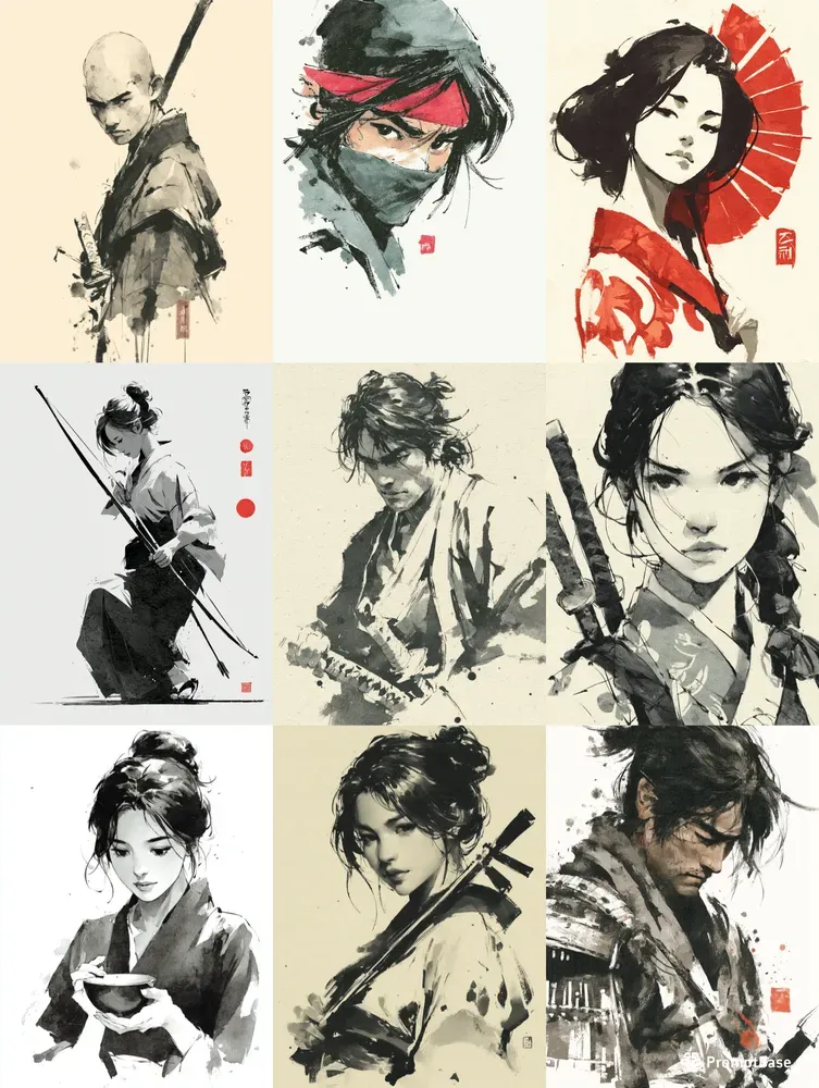 Premium Anime Ink Art