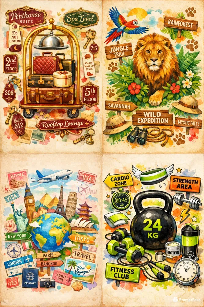 Artistic Collage Poster Graphics