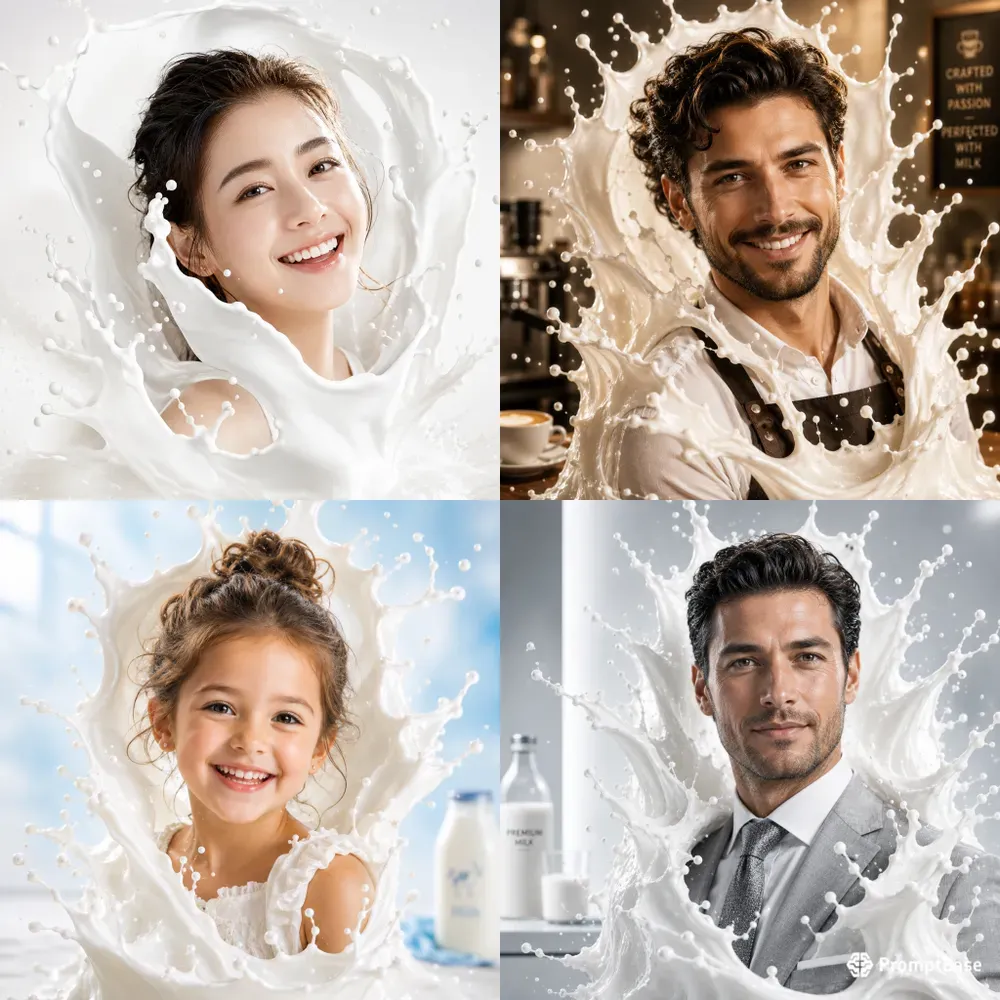 Milk Splash Portraits