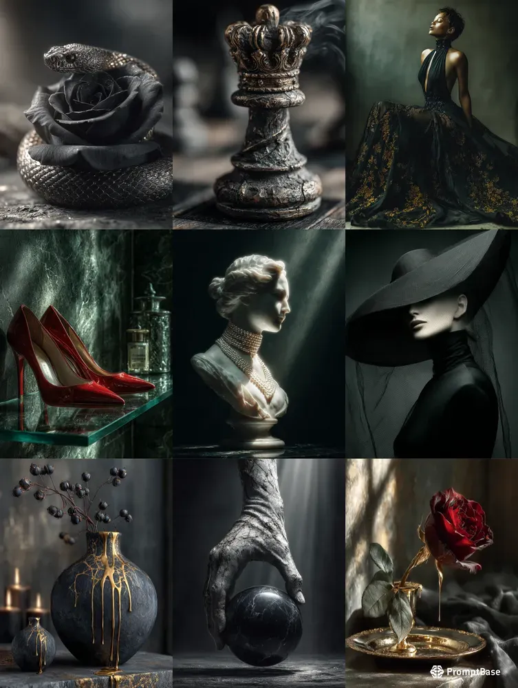Noir Luxury Still Life Visions