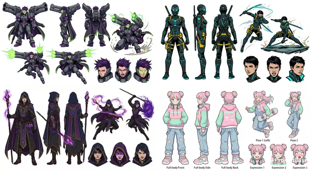 Pro Character Concept Sheets