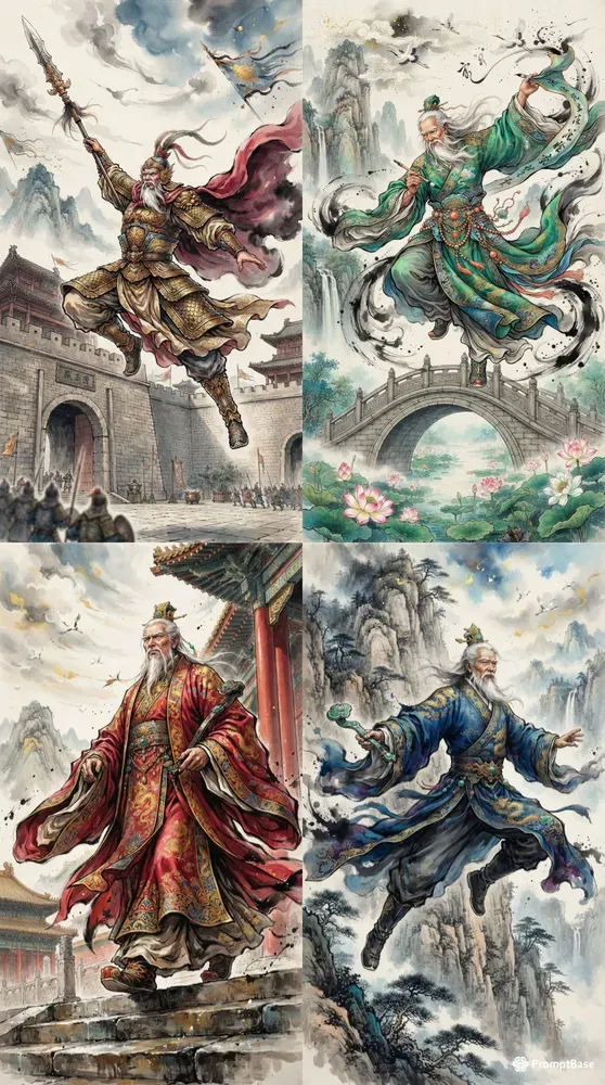Majestic Chinese Heroes Fine Art