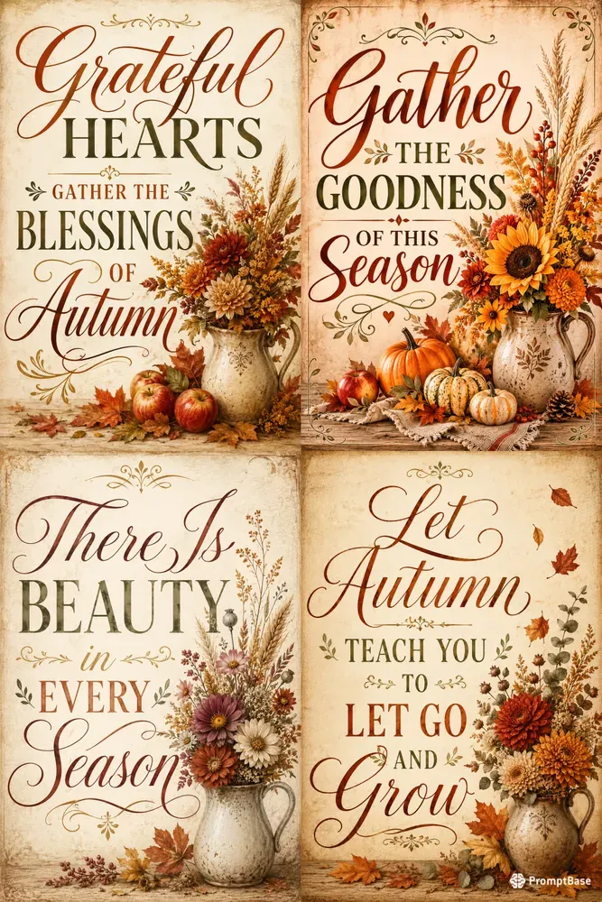 Autumn Botanical Wall Art