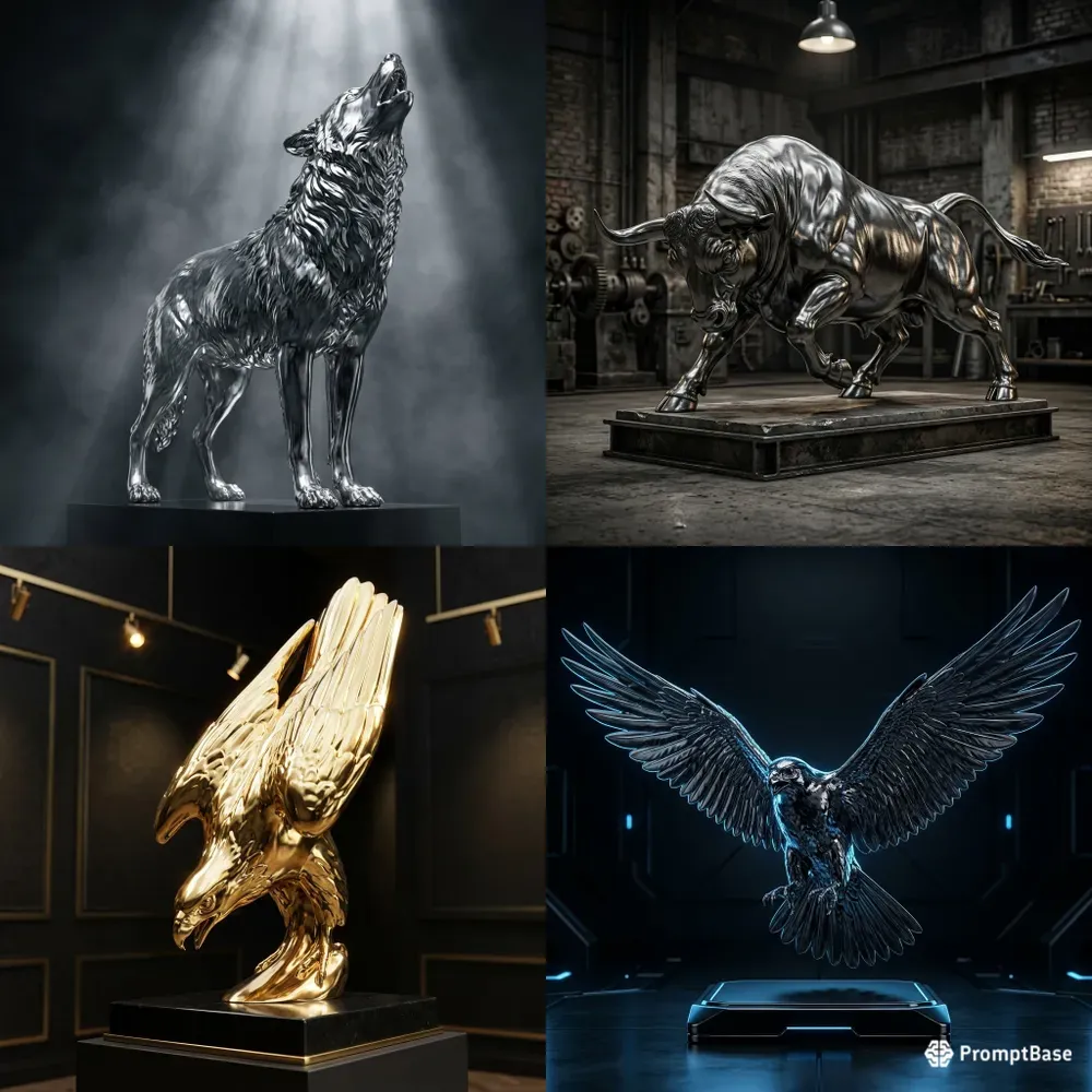 Chrome Animal Sculpture Generator