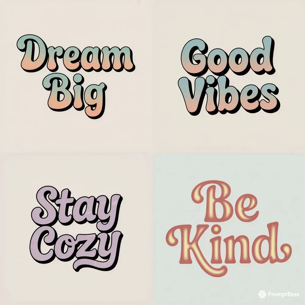 Vintage Pastel Typography Designs