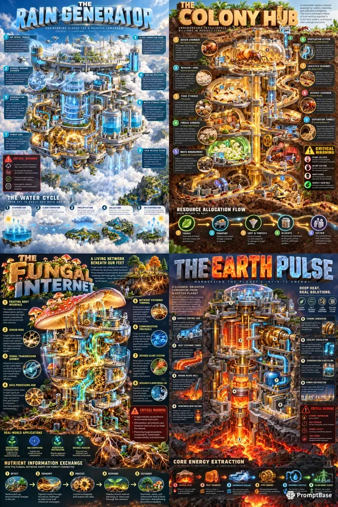Isometric Educational Engine Infographics