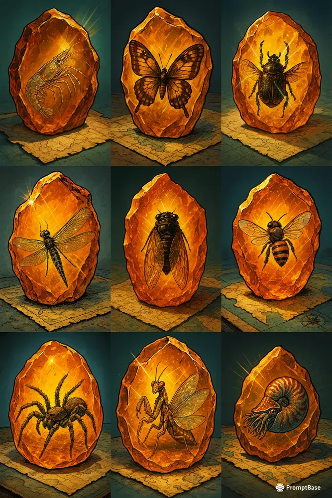 Comicstyle Amber Fossils Series