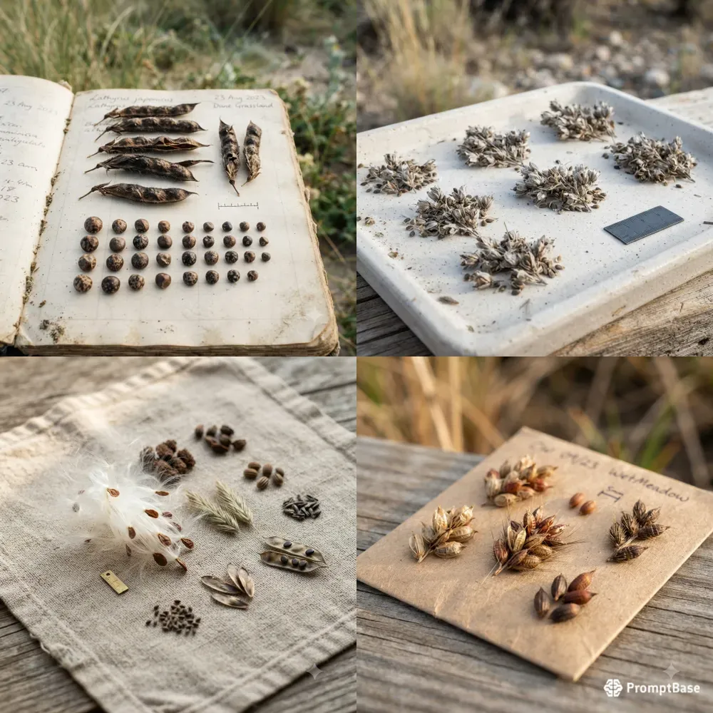 Native Seed Collection Macro Photo Builders