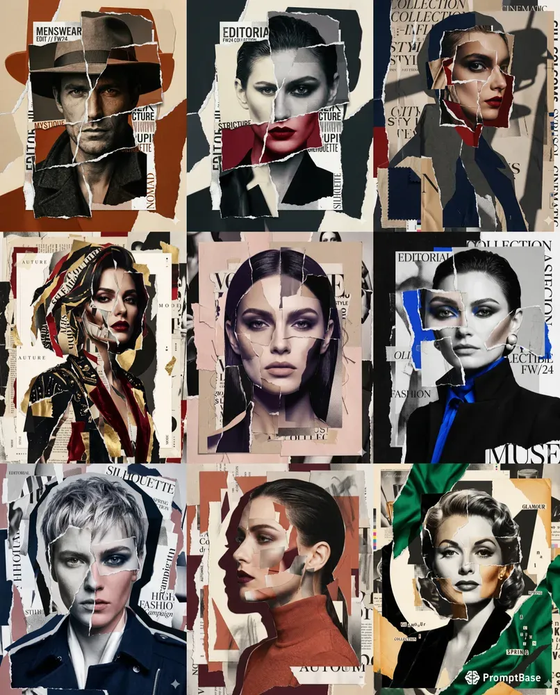 Highfashion Collage Portrait Labs