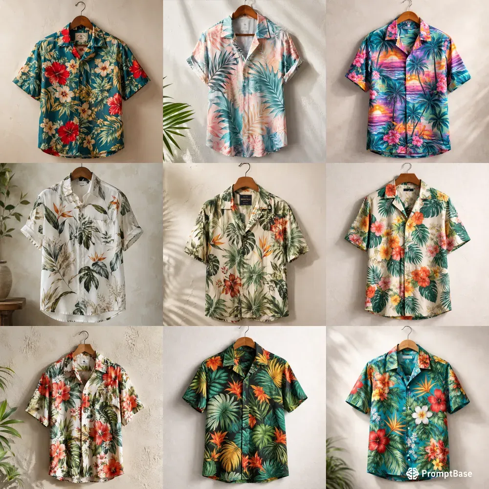Tropical Floral Summer Shirt Mockups