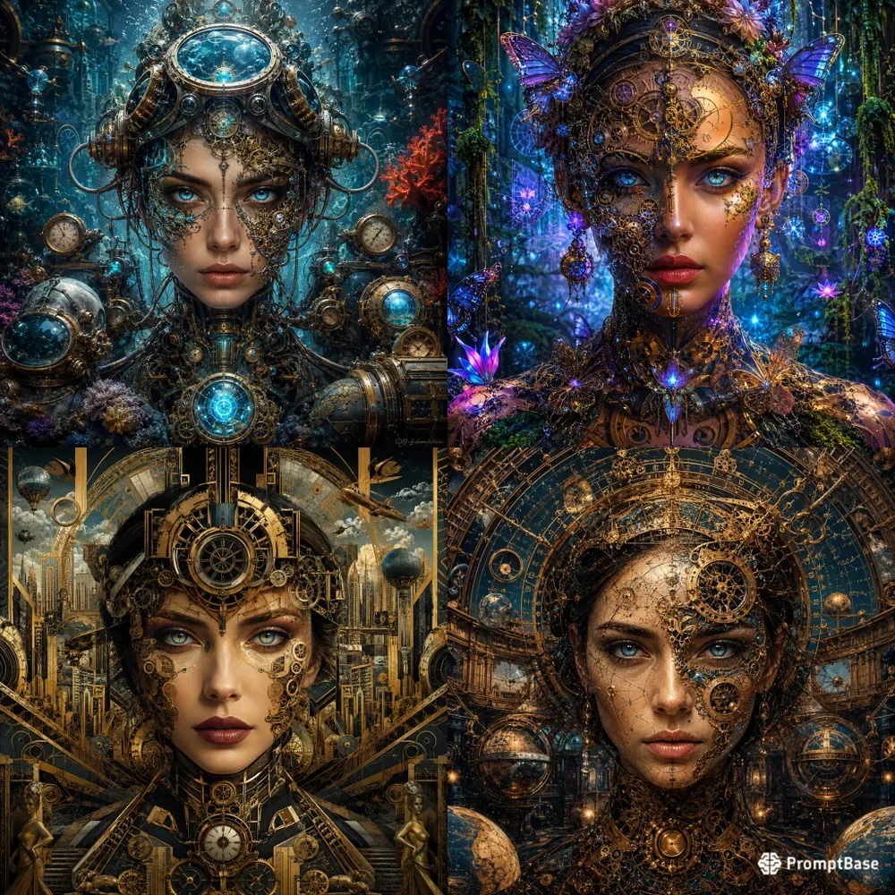 Mechanical Soul Futuristic Portrait Fuses