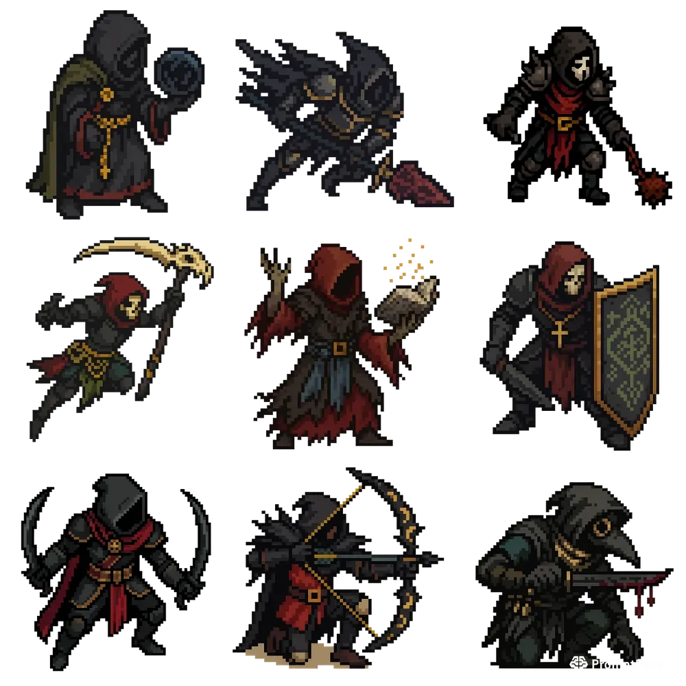 32bit Dark Fantasy Hero Icons