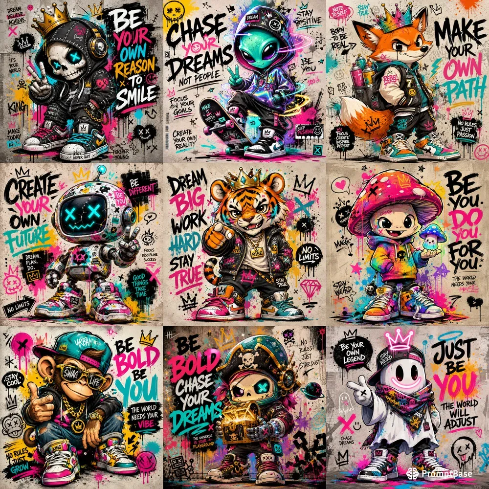 Urban Graffiti Mascot Pop Art