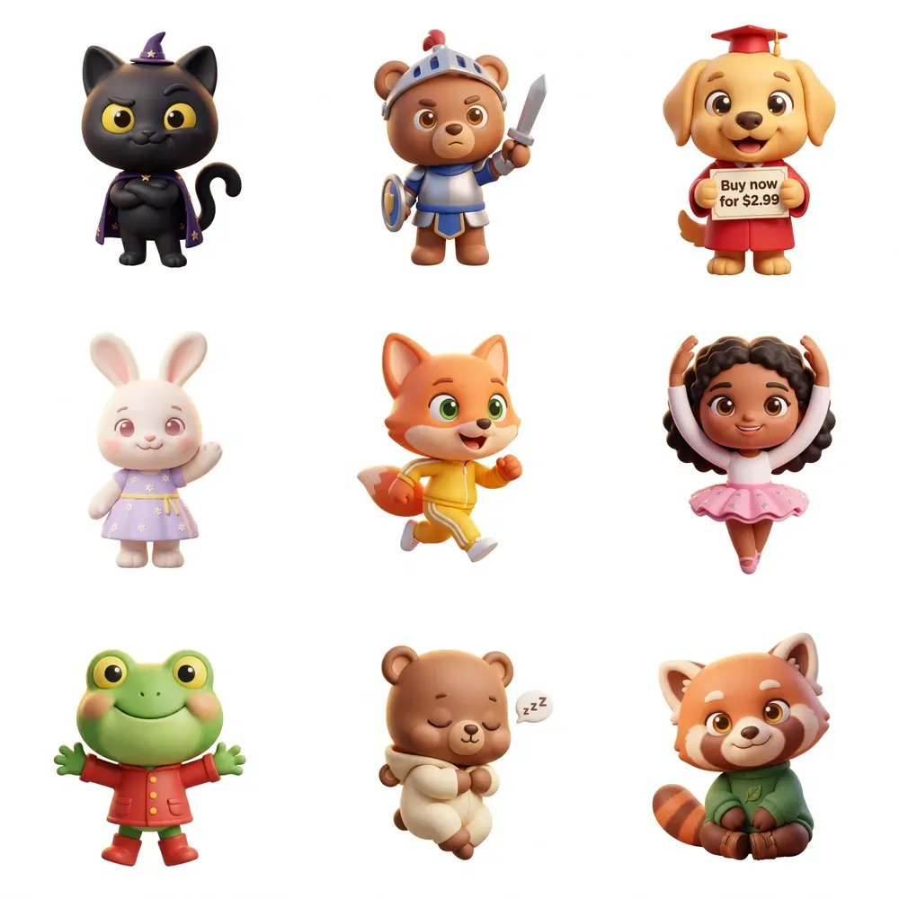 Soft 3D Storybook Character Generator