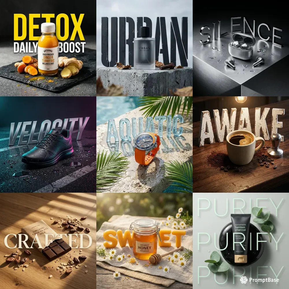 Typographic Product Ad Banners