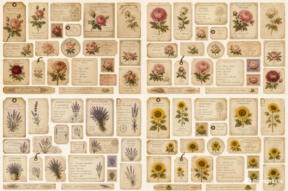 Flower Ephemera Junk Journal Generator
