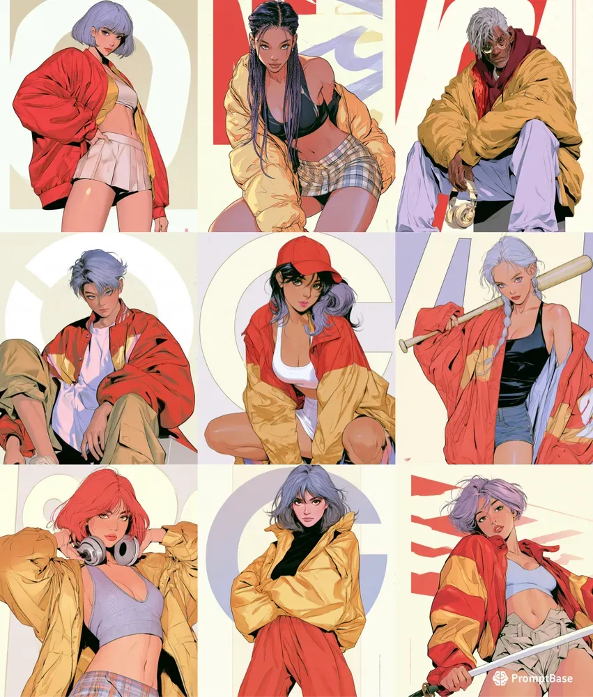 Japanese Fashion Anime Portraits