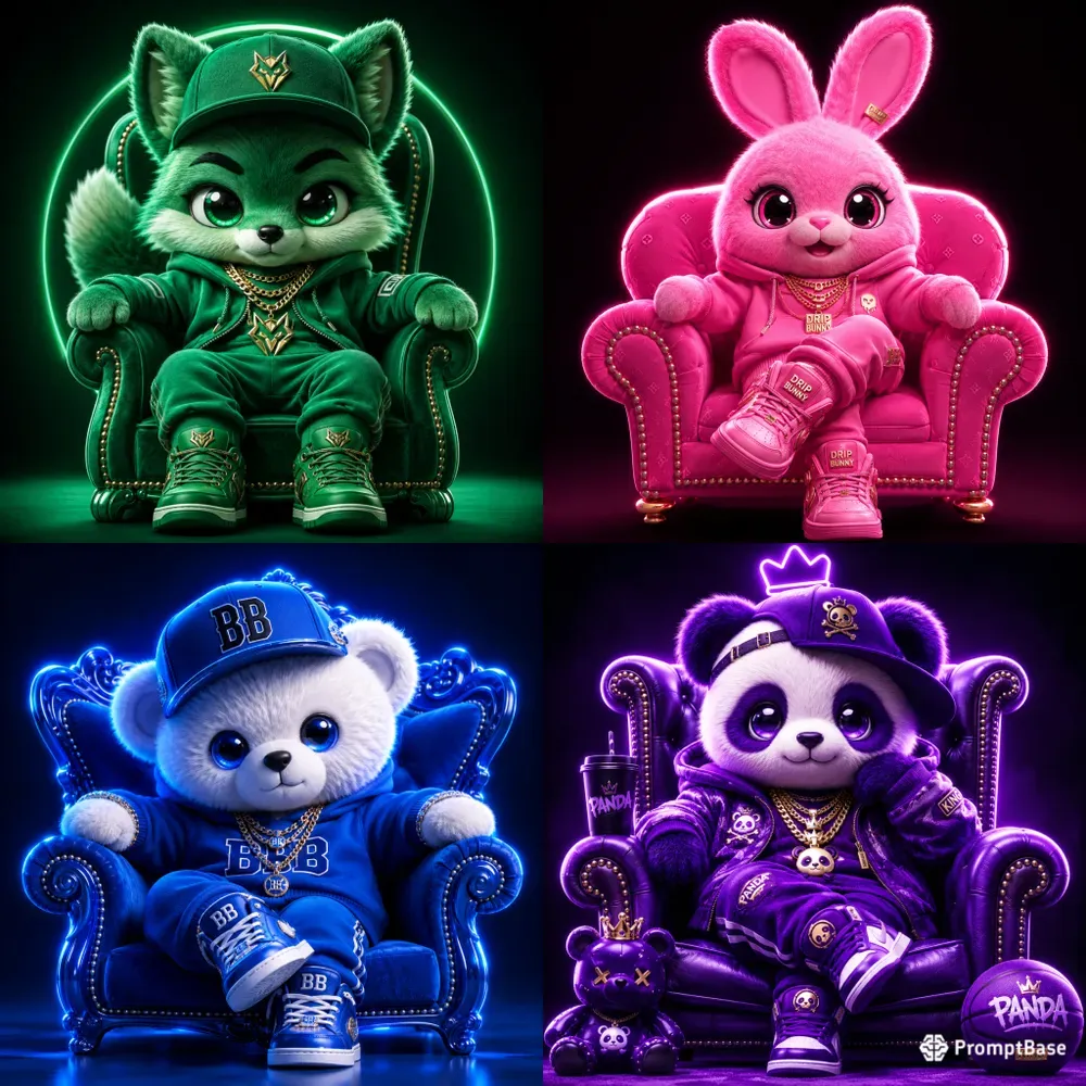 Luxury Plush Character Poster Collections