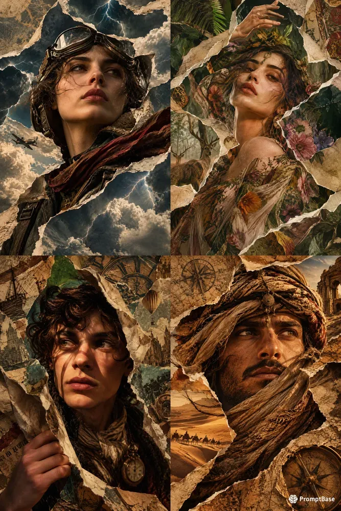 Torn Paper Dream Portraits