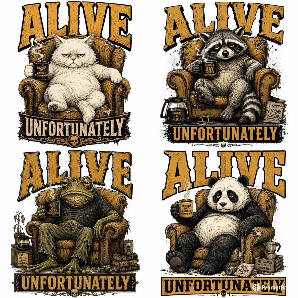 Alive Unfortunately Tees