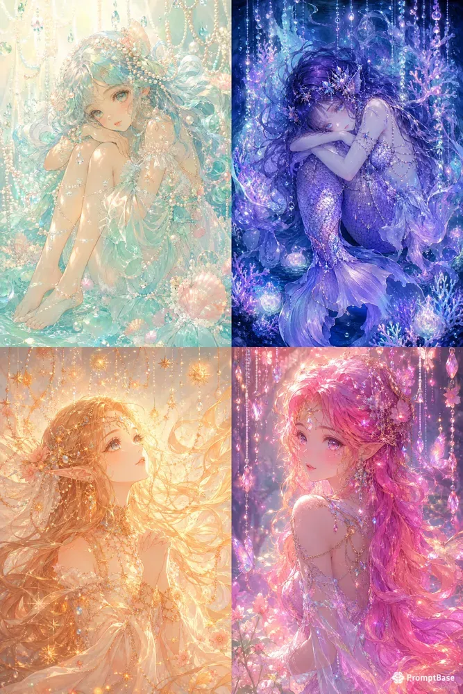 Ethereal Pastel Anime Portraits