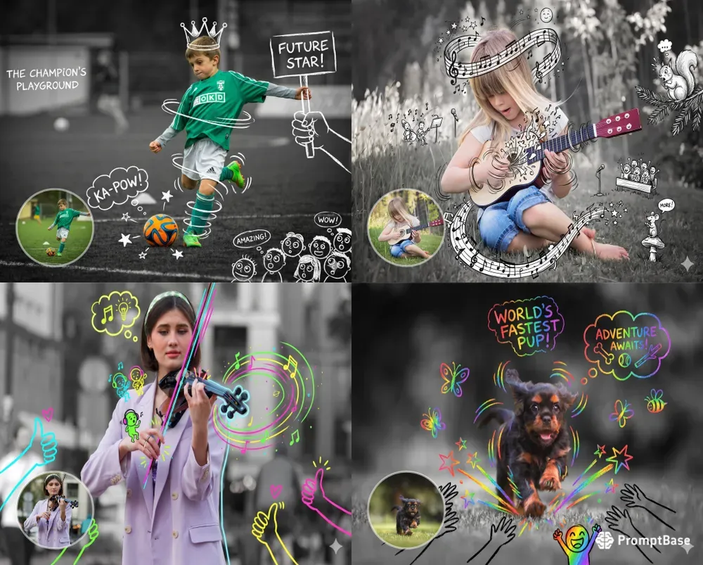 Color Pop Doodle Interaction Photos
